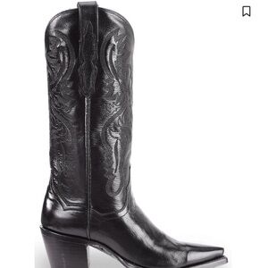 Dan Post Black Leather Cowboy Boots
